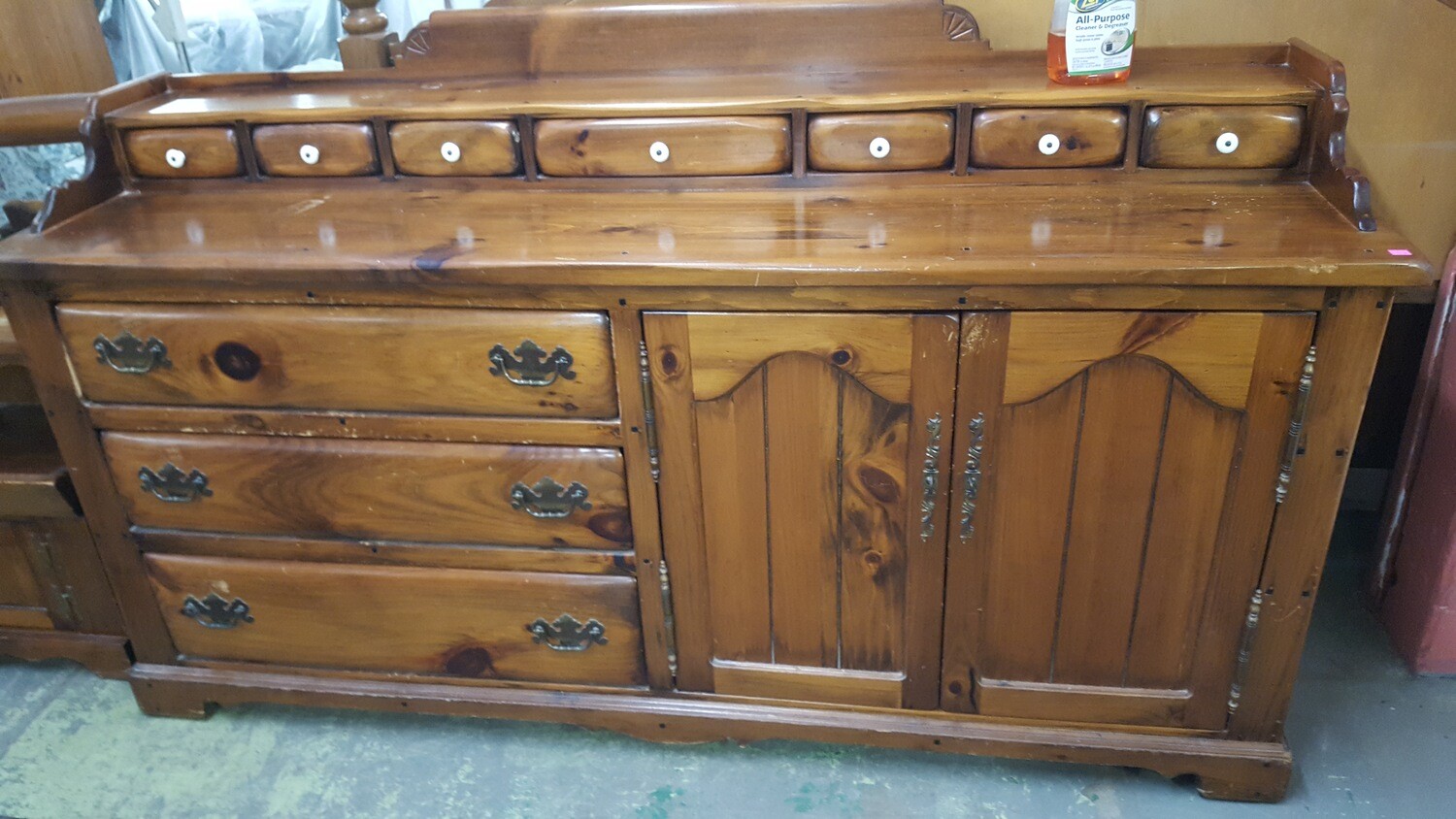 Knotty Pine Long Dresser (p)