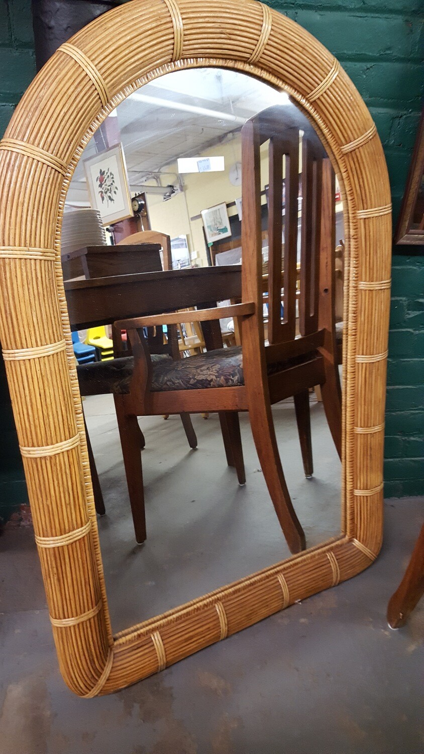 Wicker Framed Mirror (B)