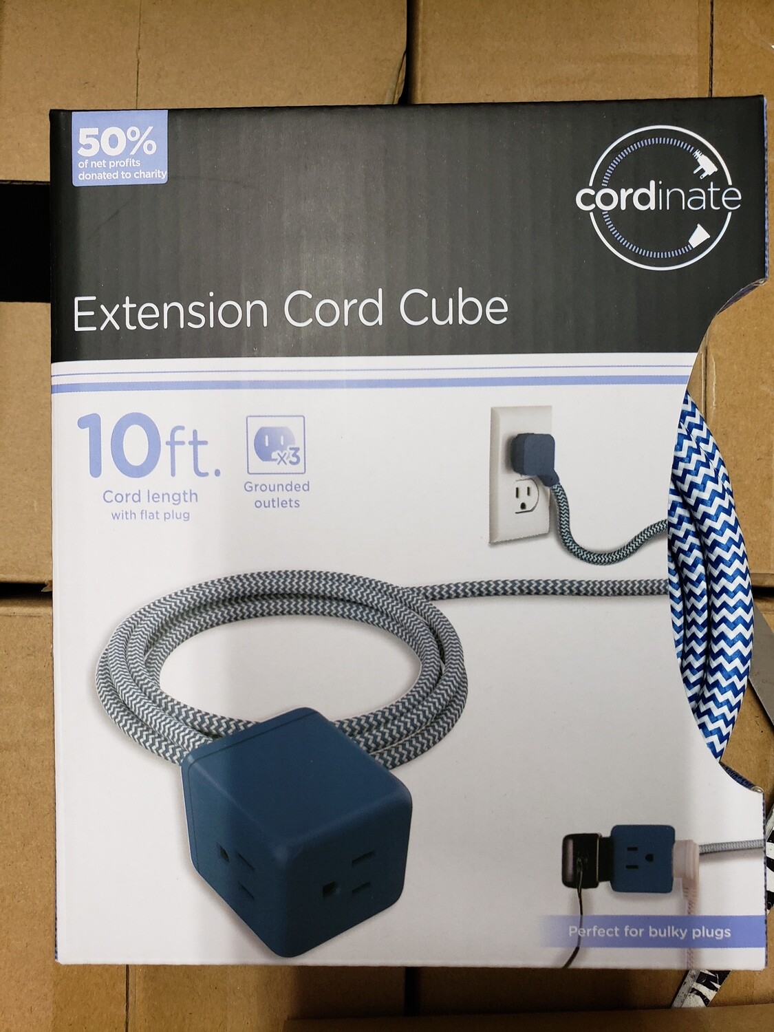 (2) 10 ft. Extension Cord Cubes, new 2314