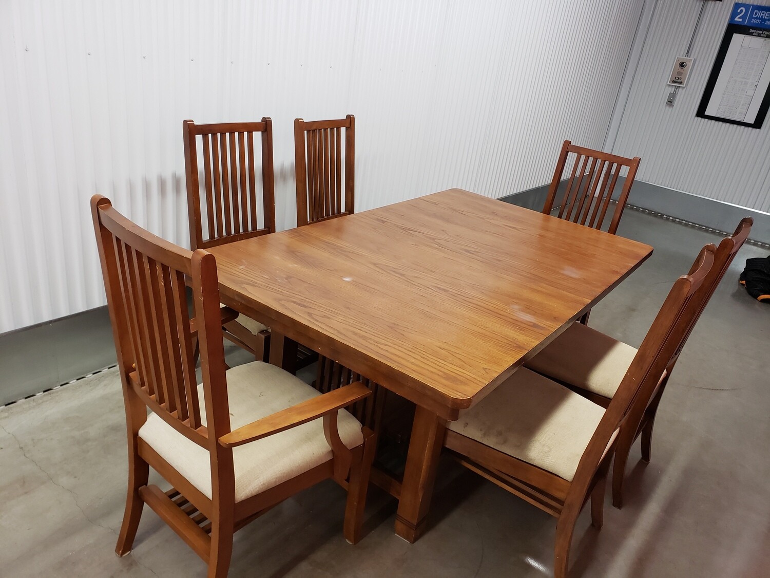 Craftsman / Missionstyle Dining Table, 6 chairs upcycle special 2103