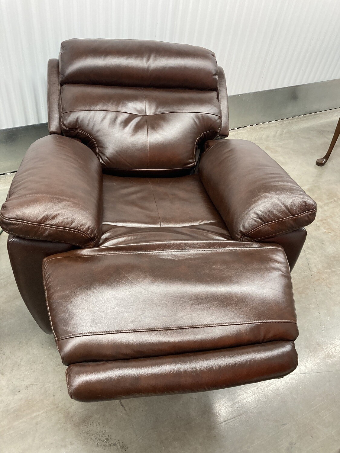 Leather Power Recliner, brown great condition! 2324