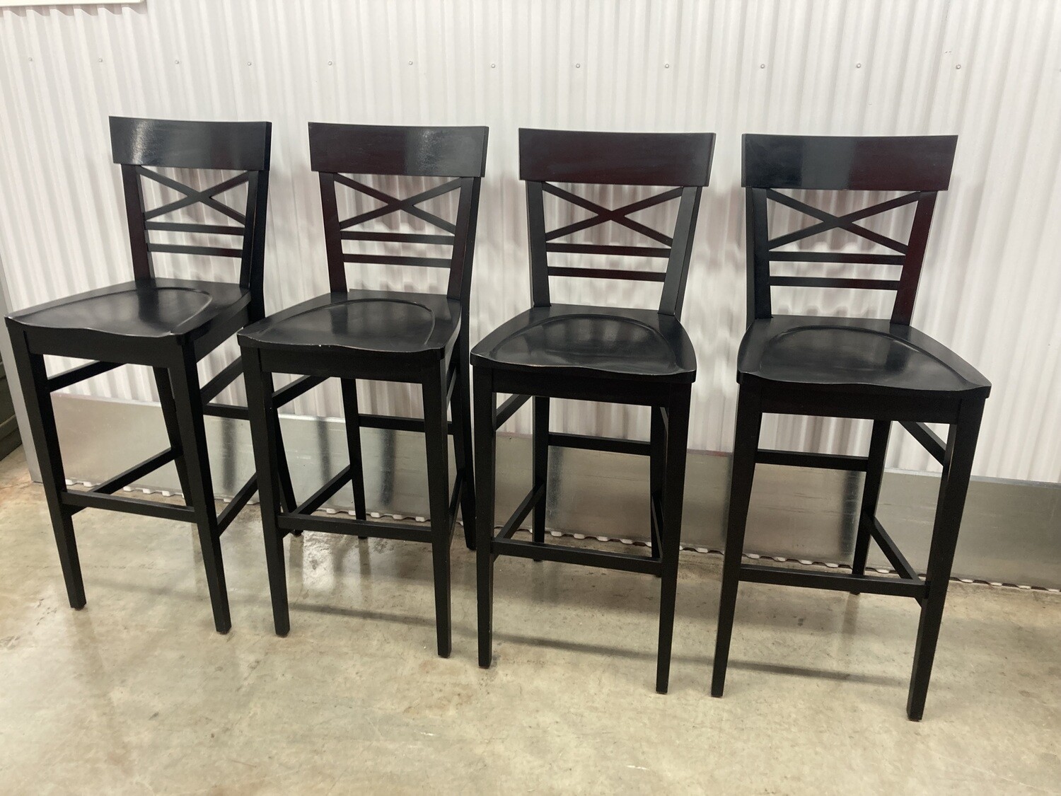 Ethan Allen Crossback Bar Stools, set of 4 2322