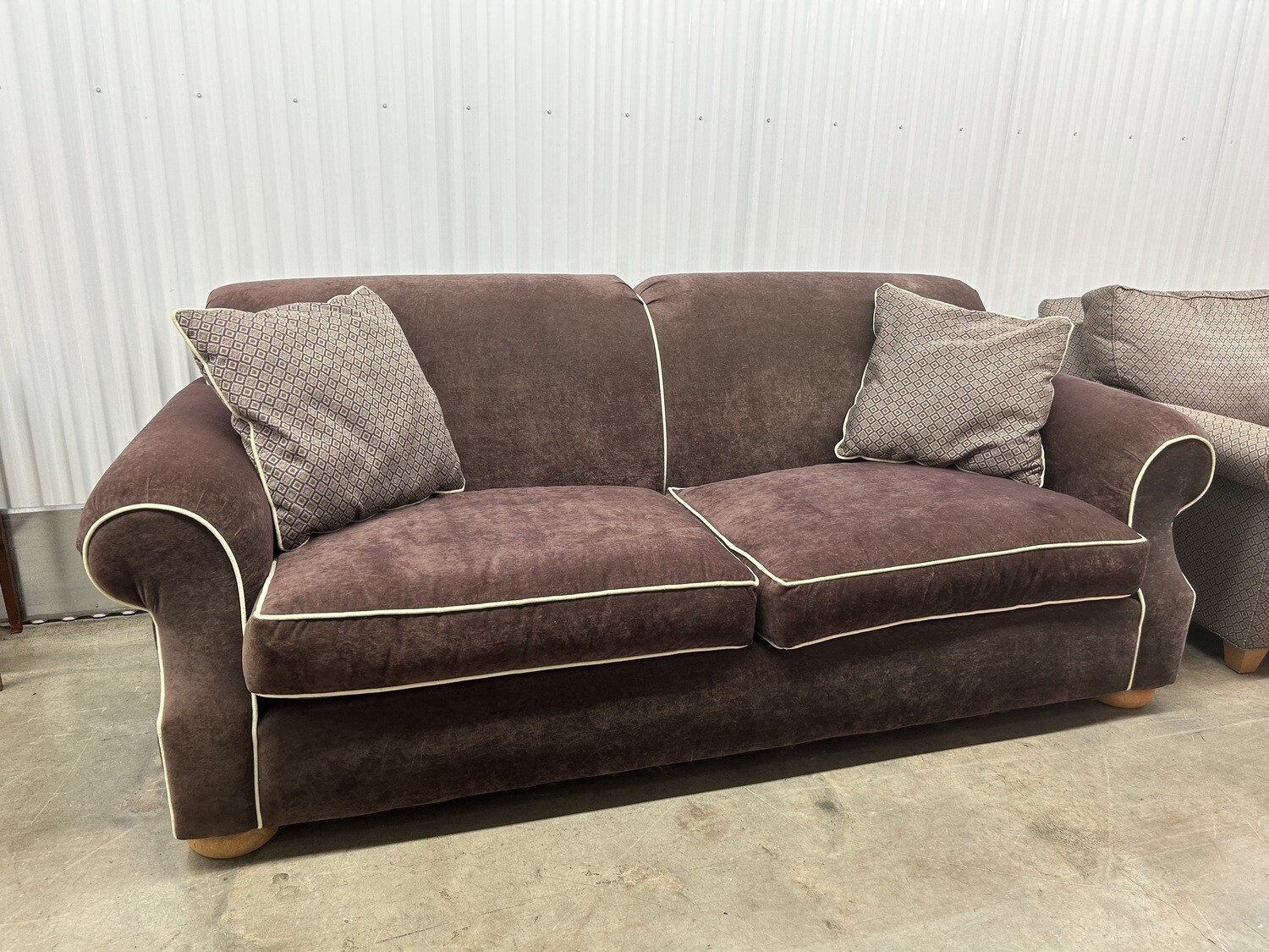 Rowe Furniture Sofa, eggplant color 2125 ** 5 mos. to sell, 20 off