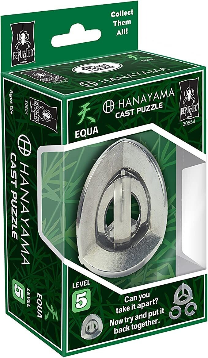 (NEW) EQUA Hanayama Cast Metal Brain Teaser Puzzle (Level 5)