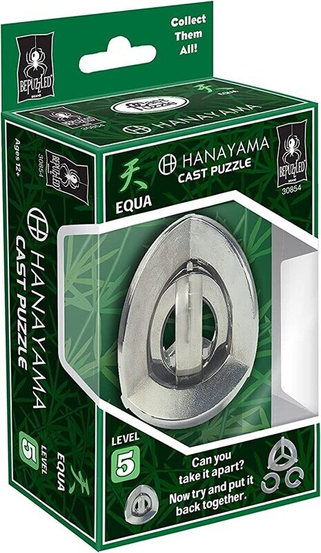 (NEW) EQUA Hanayama Cast Metal Brain Teaser Puzzle (Level 5)