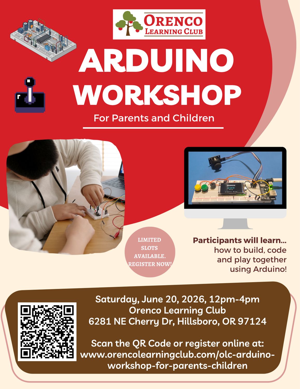 (NEW) OLC Arduino Workshop For Parents & Children (Members Only Fee) (NEW) OLC Arduino Workshop For Parents & Children (Members Only Fee)