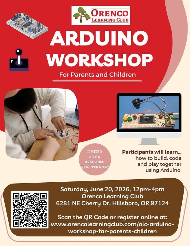 (NEW) OLC Arduino Workshop For Parents &amp; Children (Members Only Fee)