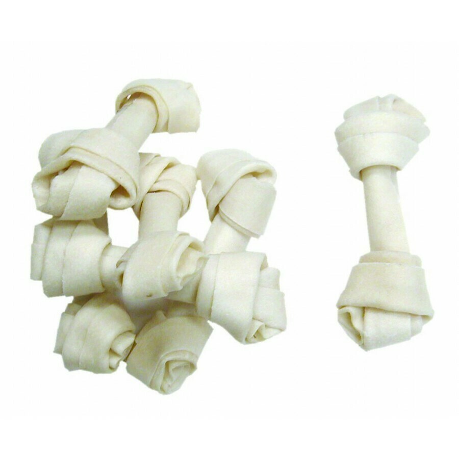 WHITE RAWHIDE BONE 6IN