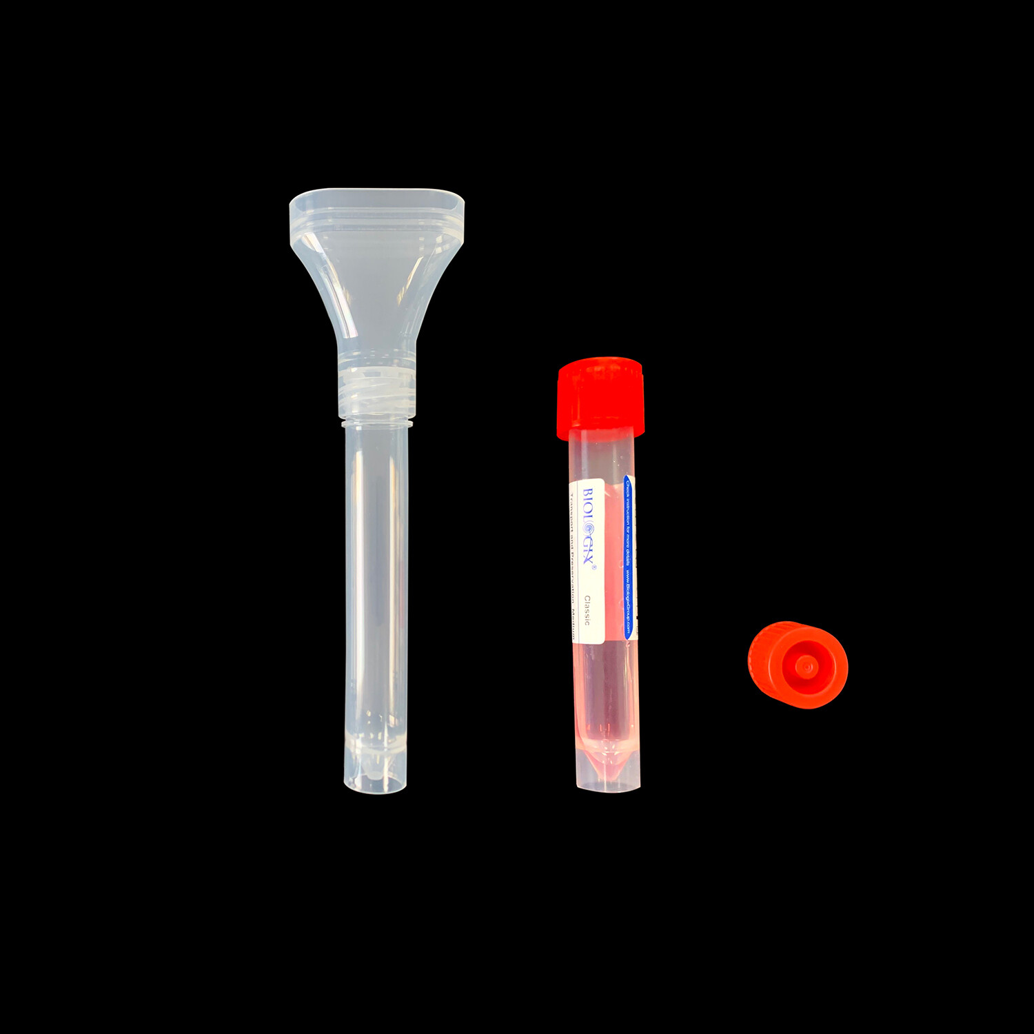 BiologixSaliva Sample Collector with Funnel, 12mL Tube, Tube Cap, and