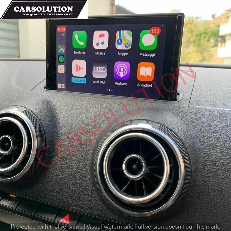 CARPLAY WIRELESS ANDROIDAUTO + LETTORE VIDEO USB AUDI A3/Q2/A4/A5/Q5