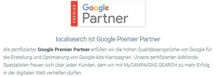 Kostenlose Beratung für professionelle Google Anzeigen mit MyCAMPAIGNS SEARCH "Professional"