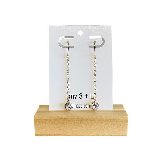 My 3 + b Gold Earrings