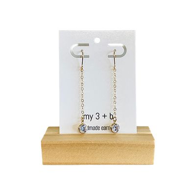 My 3 + b Gold Earrings