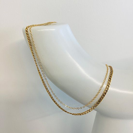 My 3 + b Gold Necklaces