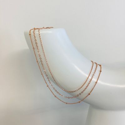 My 3 + b Rose Gold Necklaces