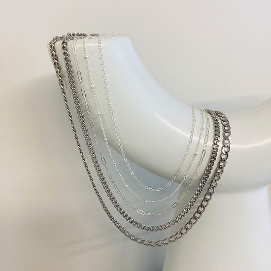 My 3 + b Sterling Silver Necklaces