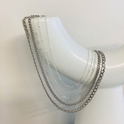 My 3 + b Sterling Silver Necklaces