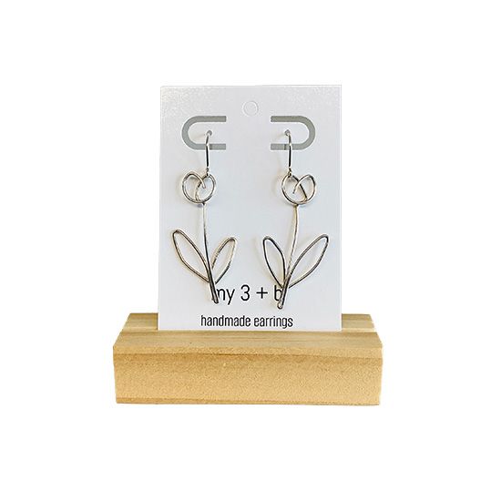 My 3 + b Sterling Silver Earring