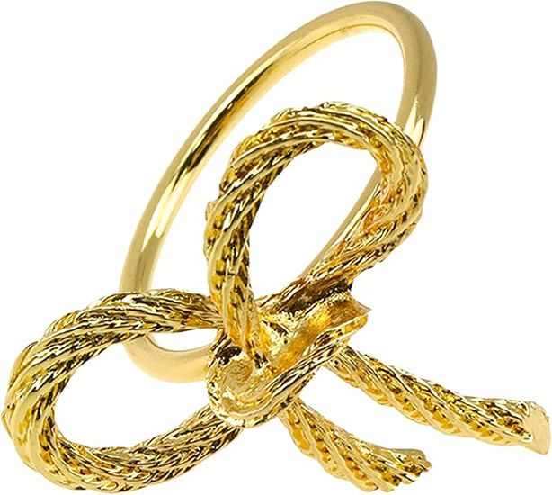 Gold Bow Napkin Rings
