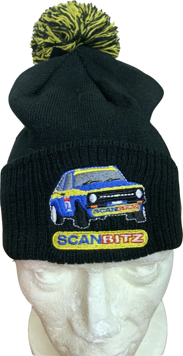 Scanbitz Rally Bobble Hat Black/Yellow