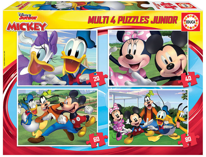 PUZZLES 20+40+60+80PCS MICKEY Disney Junior EDUCA