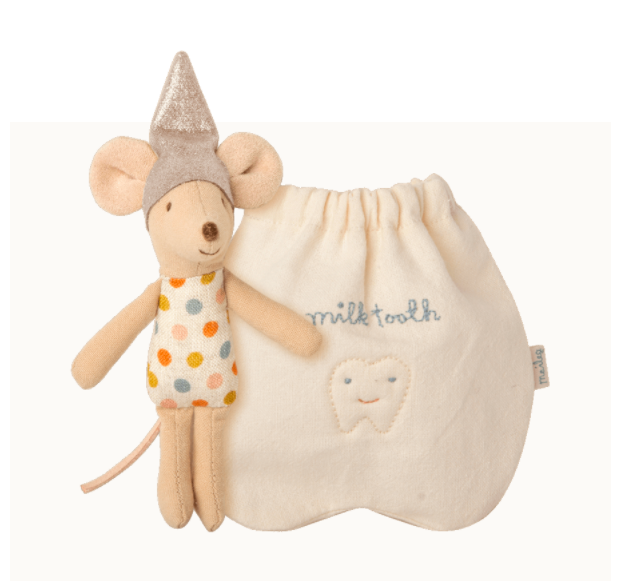Tooth Fairy Mouse in Tooth Bag Tooth Fairy Mouse in Tooth Bag