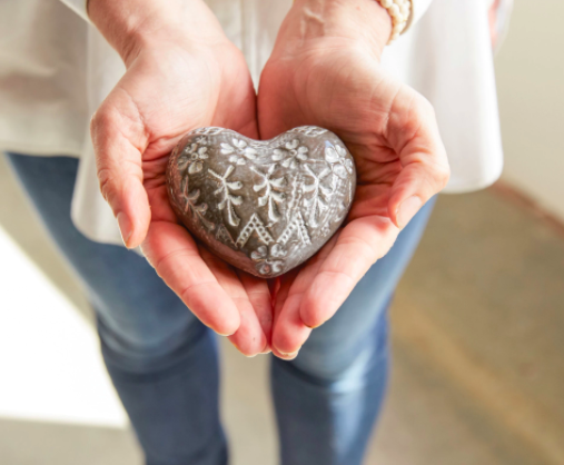 Embossed Stoneware Heart Embossed Stoneware Heart