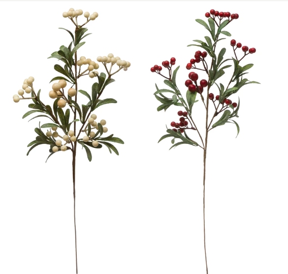 23&quot; Berry &amp; Leaf Branch