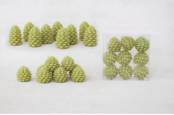 9 Sage Pinecone Tealights