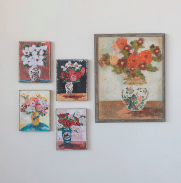 Flowers in Vase Canvas