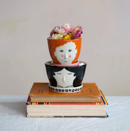 Hand-Painted Face Planter