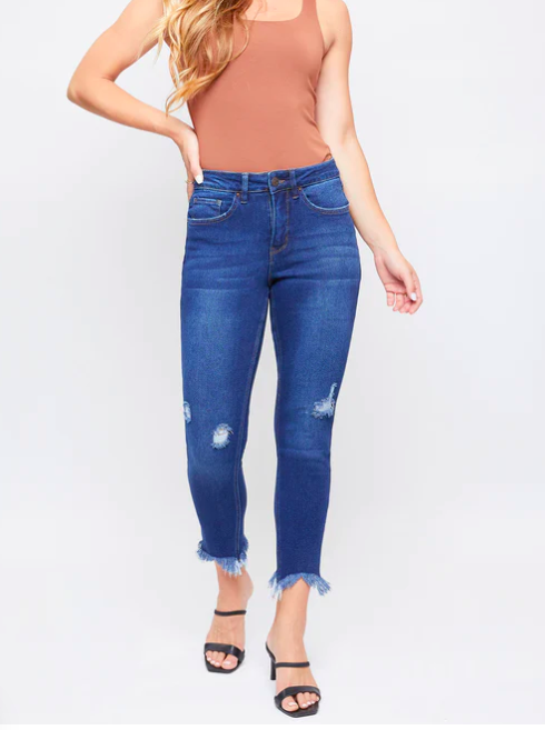 Vintage Wash Fray Ankle Jean Vintage Wash Fray Ankle Jean