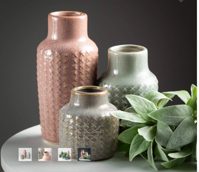 Crosshatch Pattern Vase