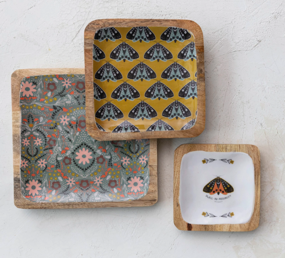 Floral/Moth Mango Tray