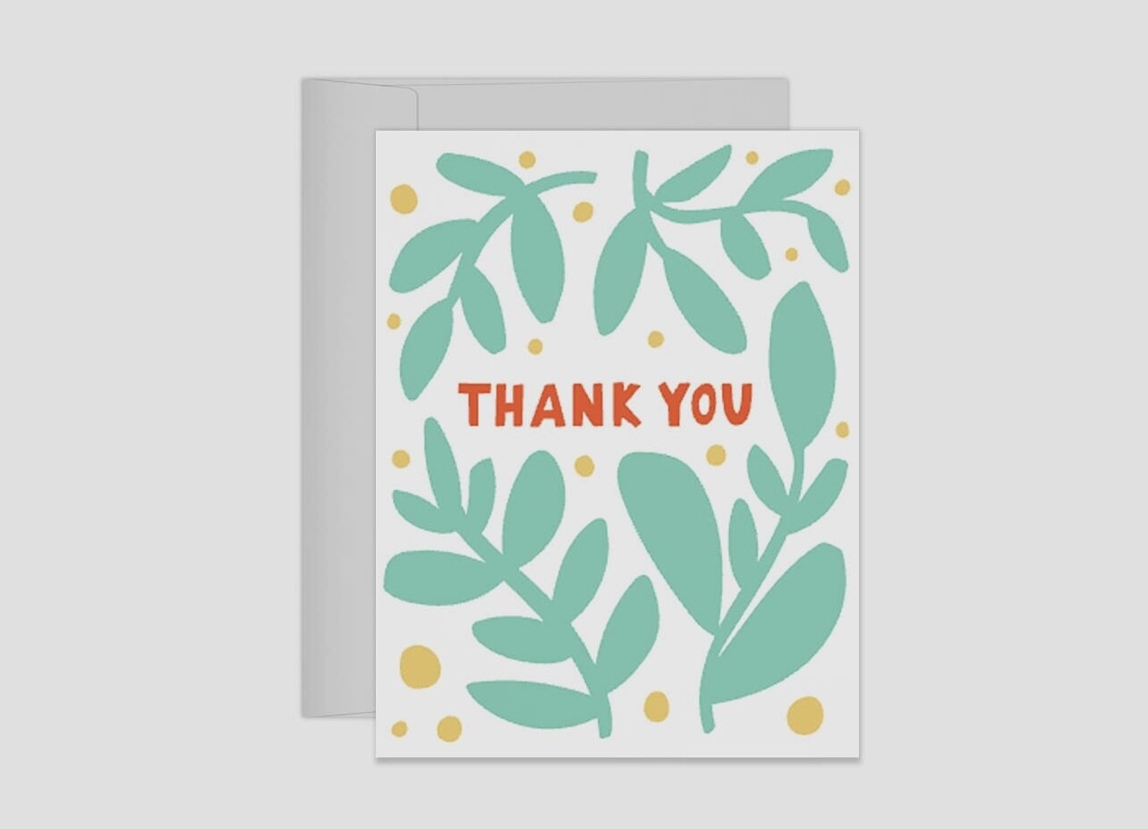 Thank You Leaves Card Thank You Leaves Card