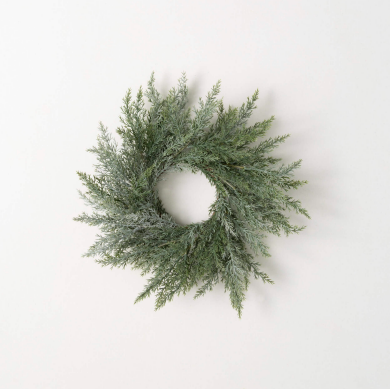 Frosted Cedar Wreath