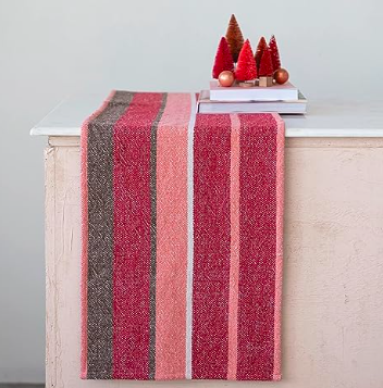 Striped Woven Table Runner
