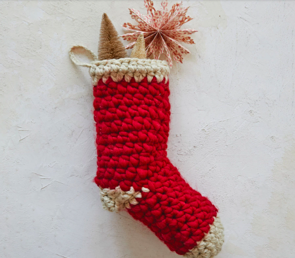 24&quot;H Cotton Crochet Stocking