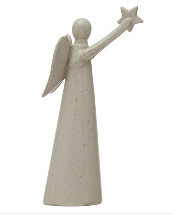 Stoneware Angel with Star