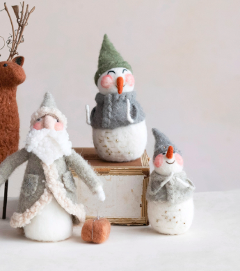 8&quot; Wool Felt Snowman