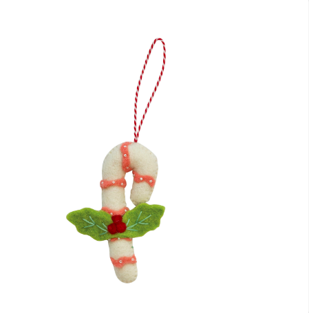 Felt Candy Cane Ornament