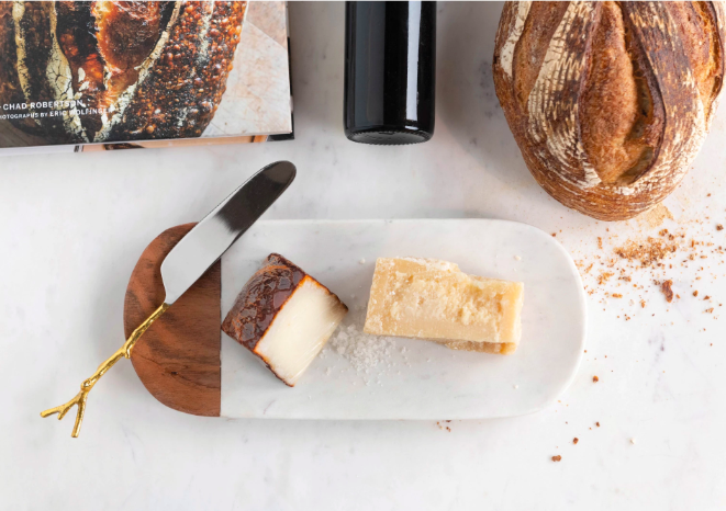 Marble &amp; Wood Tray