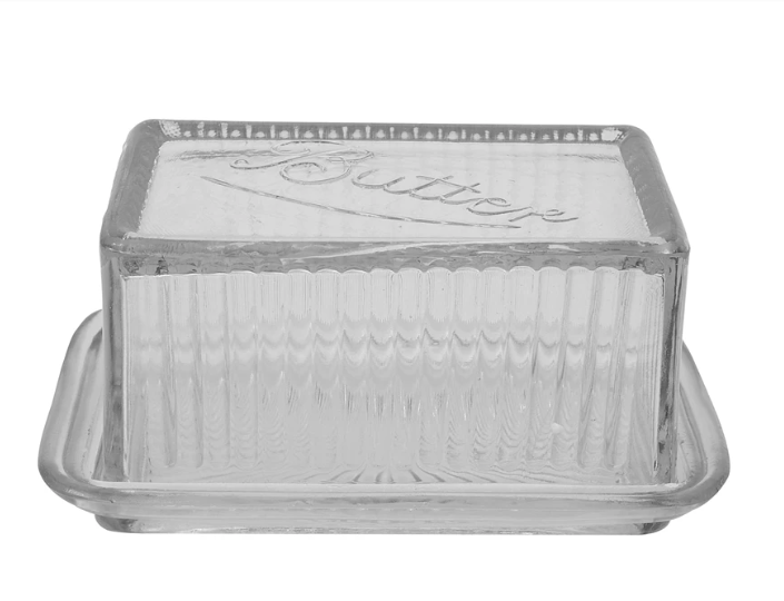 Pressed Glass Butter Dish