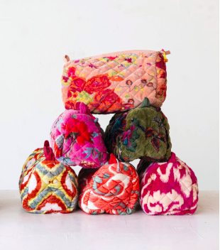 Quilted Velvet Pouch Quilted Velvet Pouch