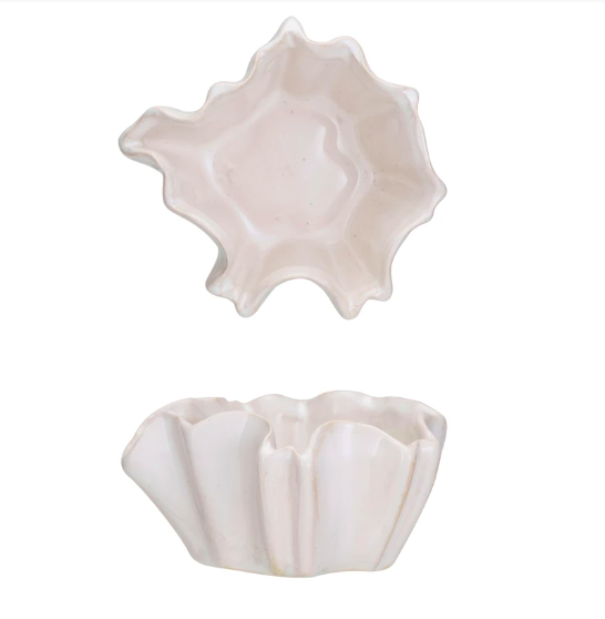 Stoneware Pleated Bowl