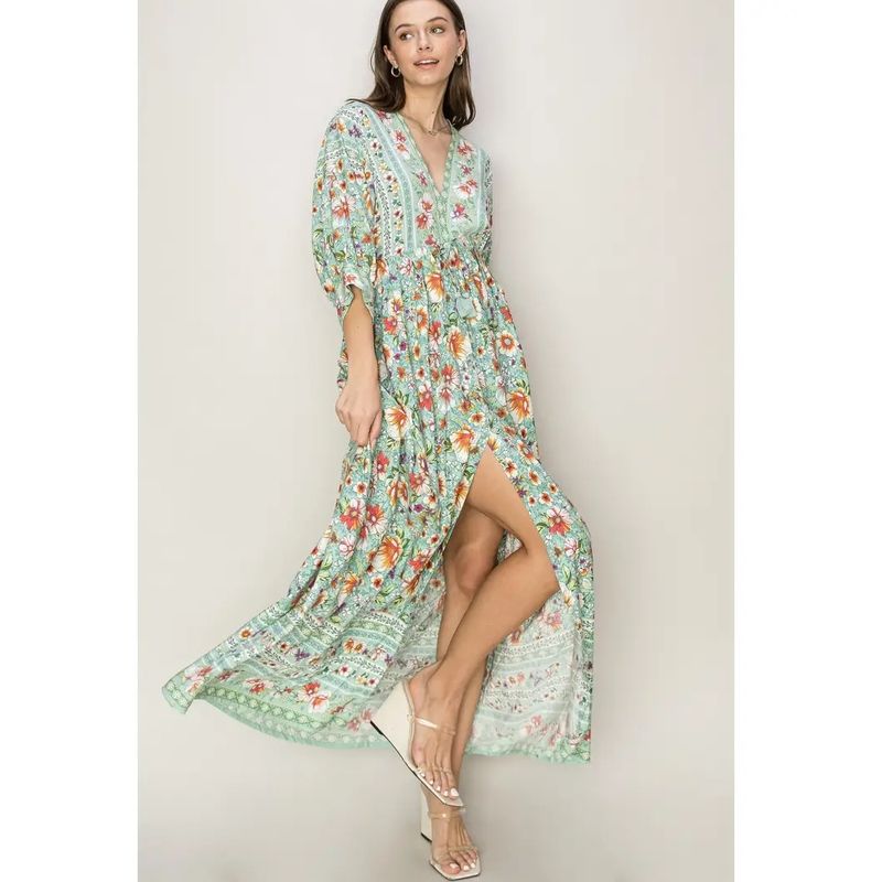 Mint Floral Maxi