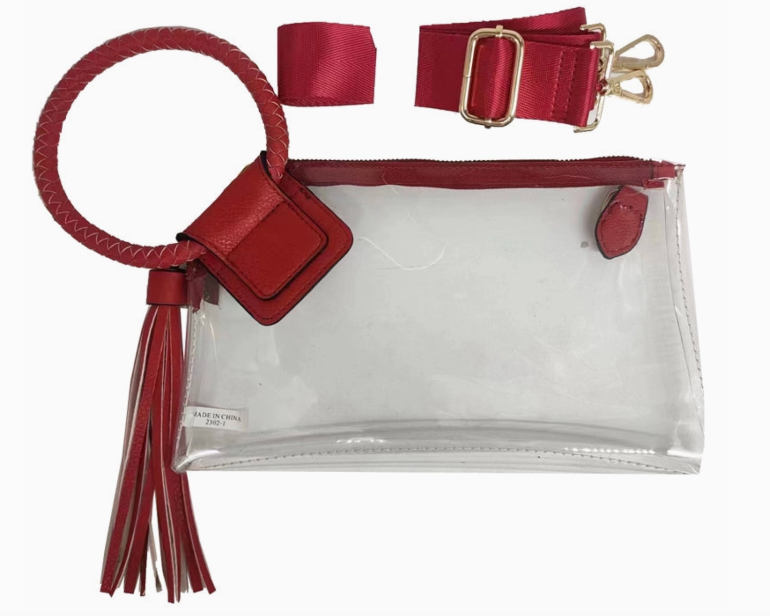 Clear Cuff Handle Purse