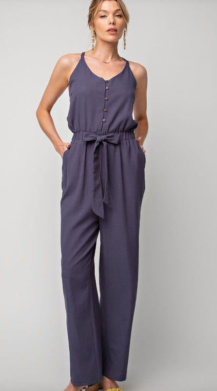 Washed Navy Jumpsuit Washed Navy Jumpsuit