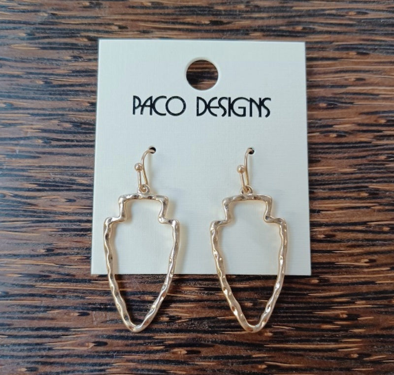 Paco Arrowhead Earrings - Gold