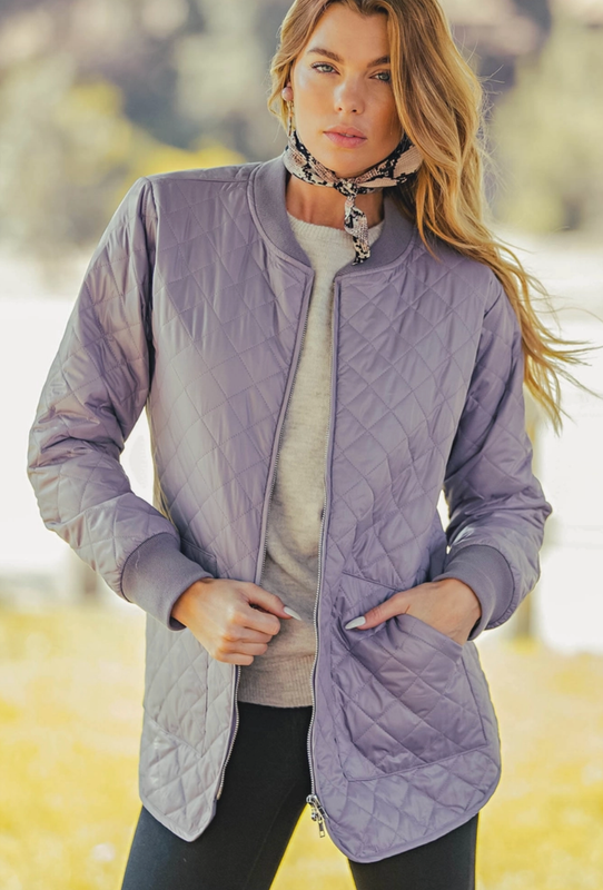 Quilted Bomber Jacket